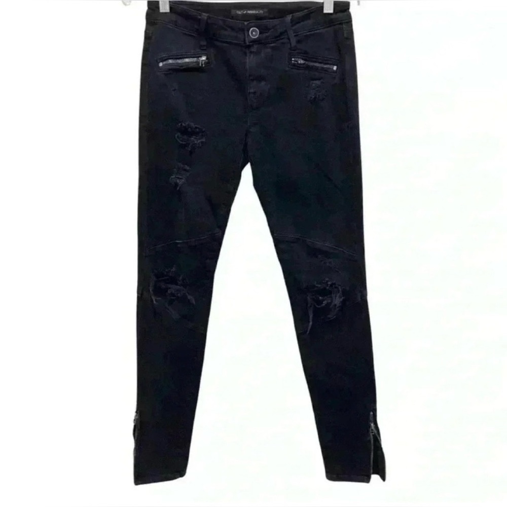 Cult of Individuality Mid Waist Moto Jeans